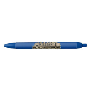 Caneta Preta Modelo de Trem Personalizado Vintage