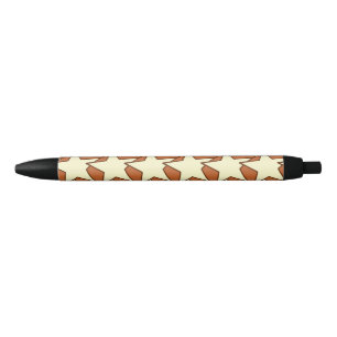 Caneta Preta Modern Star Geometric - Creme e camelo tan