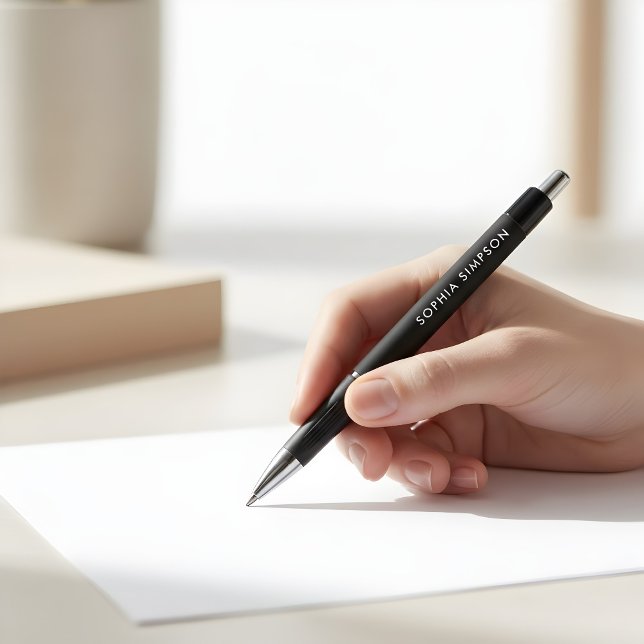 Caneta Preta Moderna Minimalista (Criador carregado)