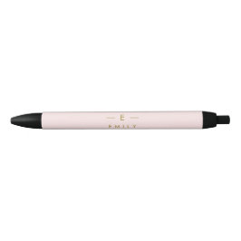 Caneta Preta Moderne Minimaliste Rose Personnalisé