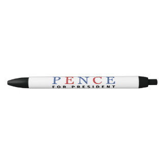 Caneta Preta Moderno Blue Red Mike Pence para Presidente
