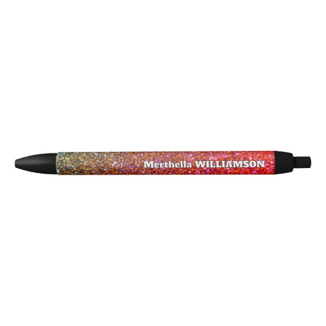 Caneta Preta Moderno personalizado GELO Sparkly (Frente)
