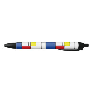 Caneta Preta Mondrian Minimalist Geometric De Stijl Modern Art