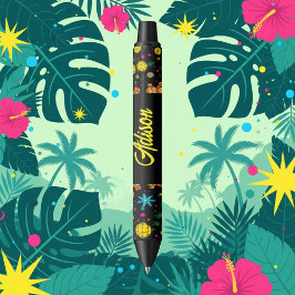 Caneta Preta Monkey Business Pattern