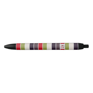 Caneta Preta Monograma da Paleta de Cores do Pastel Cozy Christ