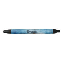 Monograma de Cor Azul Mínima Personalizada