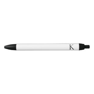 Caneta Preta Monograma minimalista personalizado