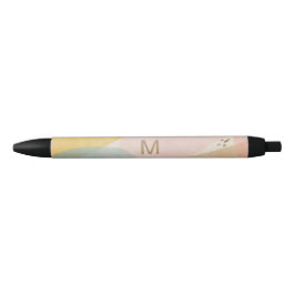 Caneta Preta Monograma Moderno Abstrato Multi Cor