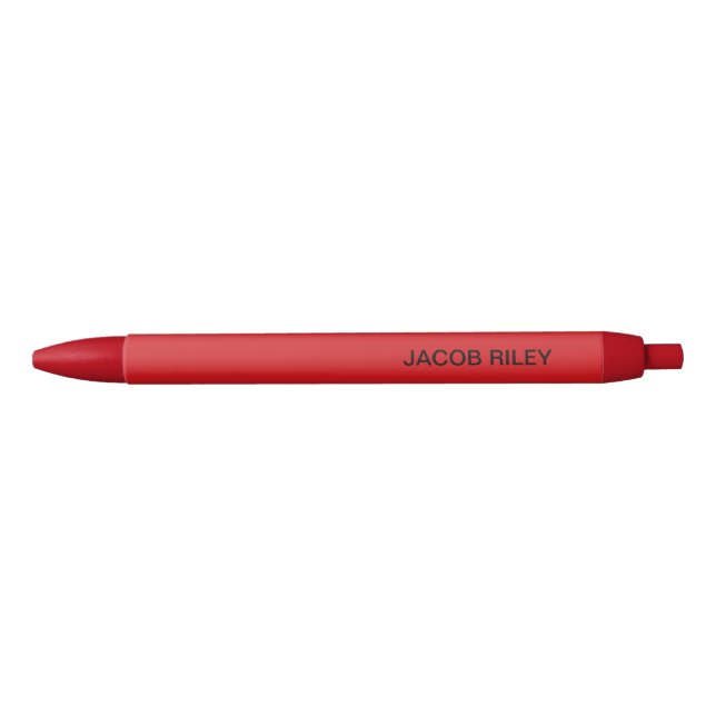 Caneta Preta Monograma Vermelho de Moda (Frente)