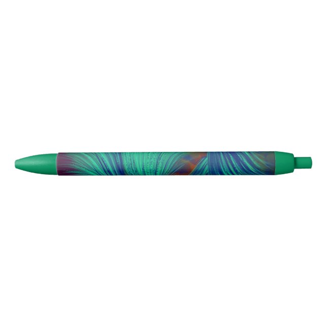 Caneta Preta Na moda Green Blue Abstrato (Frente)