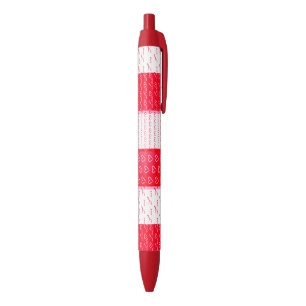 Caneta Preta Namorados Love Padrões Red