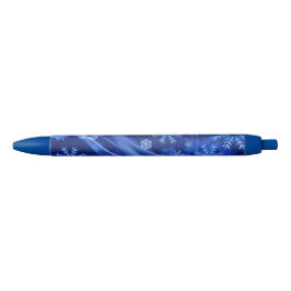 Caneta Preta Natal Azul Flocos de Neve de inverno