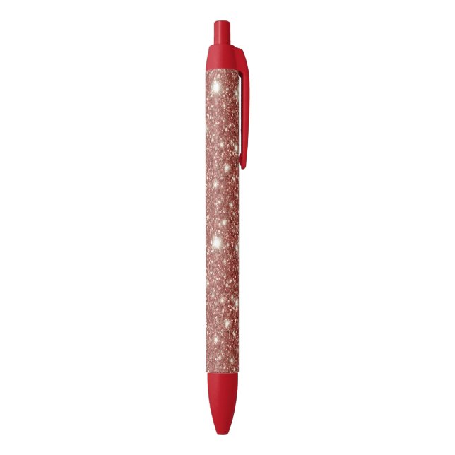 Caneta Preta Natal com Brilho Vermelho (parte de inferior (Vertical))