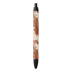 Caneta Preta Natal Couro de Vaca Sudoeste Creme Marrom