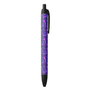 Caneta Preta Neurônios Conectados Neon Roxo