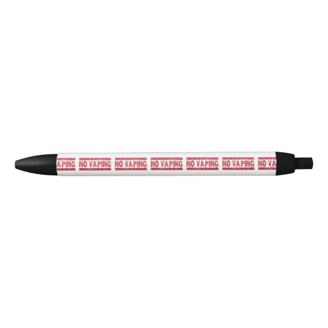 Caneta Preta No Vaping Red Ink Stamp (Frente)