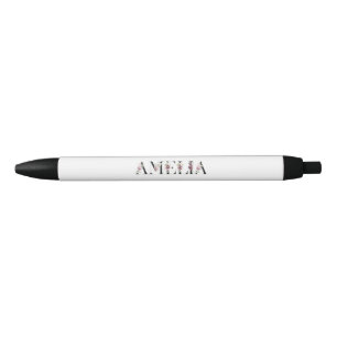 Caneta Preta Nome Amelia