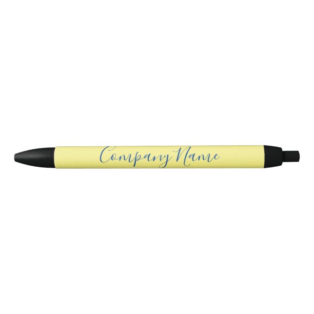 Caneta Preta Nome da empresa Número de telefone Amarelo - Scrip (Frente)