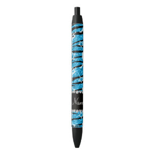 Caneta Preta Nome da ginástica azul celestial stripes de zebra