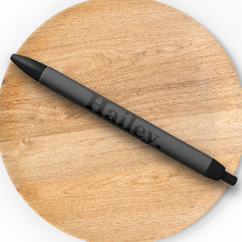 Caneta Preta Nome da Tipografia Mínima Elegante Clássica do Mon