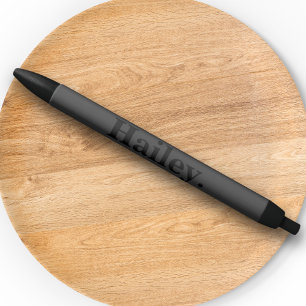 Caneta Preta Nome da Tipografia Mínima Elegante Clássica do Mon