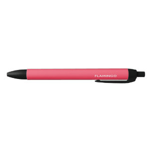 Caneta Preta Nome de cor rosa Flamingo