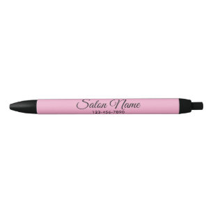Caneta Preta Nome do Salão de Beleza Rosa Negócios Número de Te