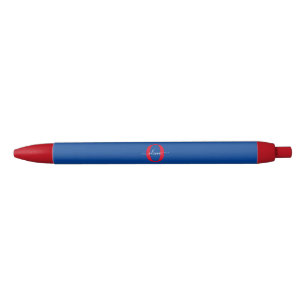 Caneta Preta Nome do Script Monograma Personalizado Vermelho Br