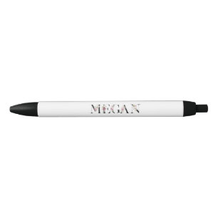 Caneta Preta Nome Megan