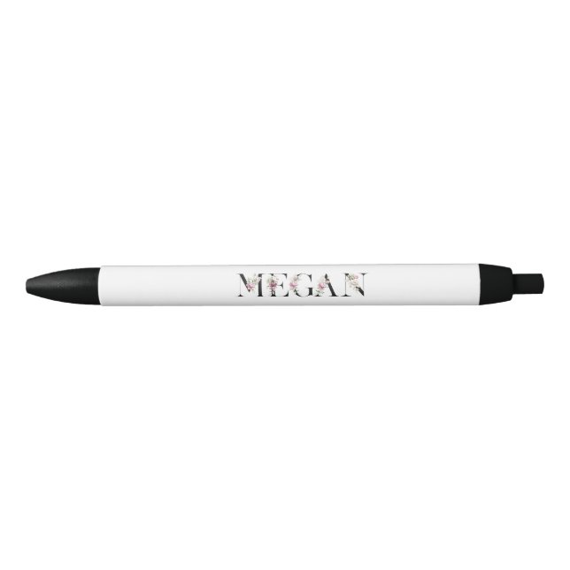 Caneta Preta Nome Megan (Frente)