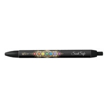 Nome personalizado Alinhado Dourado Chakra