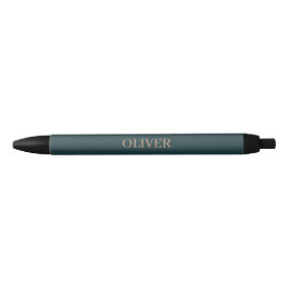Caneta Preta Nome personalizado minimalista moderno profissiona