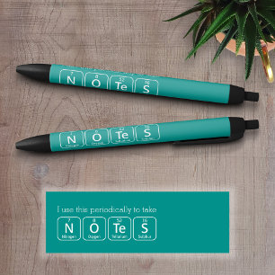 Caneta Preta Notas de Ortografia de Elementos de Mesa Periódic