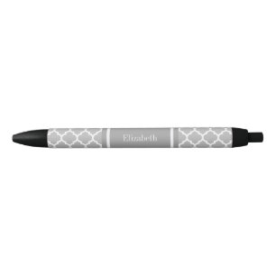 Caneta Preta Obscuridade do marroquino #5 do branco cinzento -