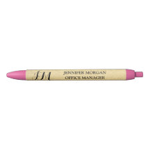Office manager monogramas nome rosa gold