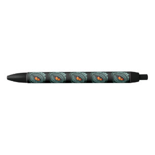 Caneta Preta Olho de Predador Réptil Primitivo