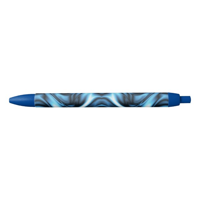 Caneta Preta Onda de Seda Azul (Frente)