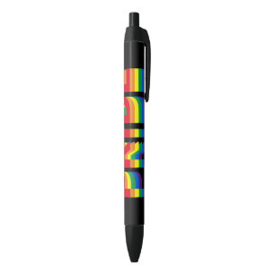 Caneta Preta Orgulho lgbtq lgbtq gay arco-íris cores retro