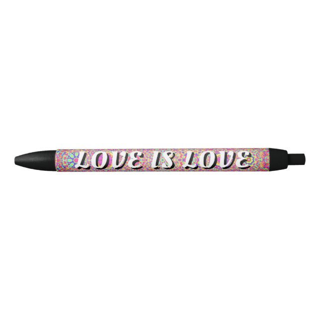 Caneta Preta Orgulho Love Is Love (Frente)