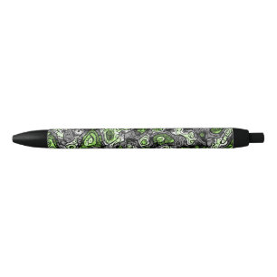 Caneta Preta Orgulhoso Groovy Trippy Grungy Funky Abstrato Agên