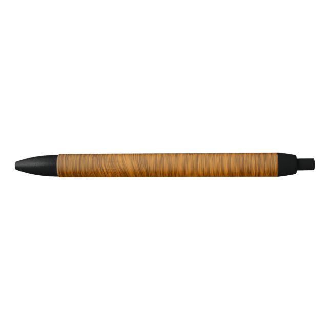 Caneta Preta Ouro Faux Rough Wood Background (Frente)