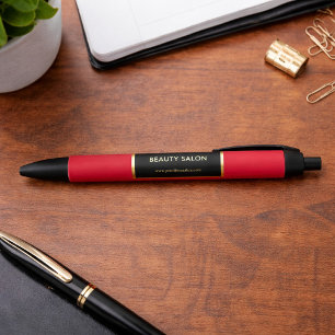 Caneta Preta ouro preto cardinal vermelho profissional promocio