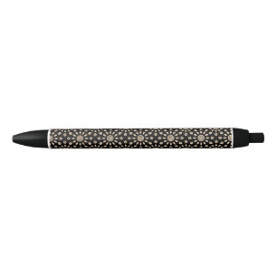 Caneta Preta Ouro Sun Retro