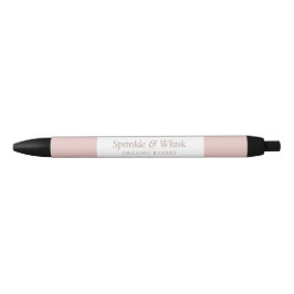 Caneta Preta Padaria de Listras e Coração Rosa e Marrom Retro