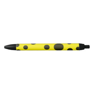 Caneta Preta Padrão amarelo preto simples moderno