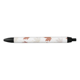 Caneta Preta Padrão Castanho Vermelho Autumn Folha Folha Y2K