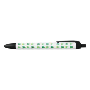 Caneta Preta Padrão da árvore de Natal