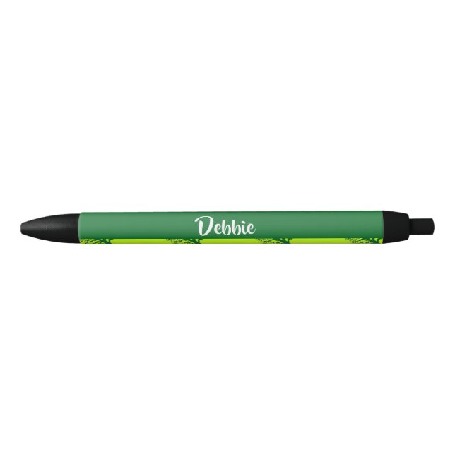 Caneta Preta Padrão de árvore verde (Frente)