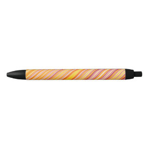 Caneta Preta Padrão de bandas laranja
