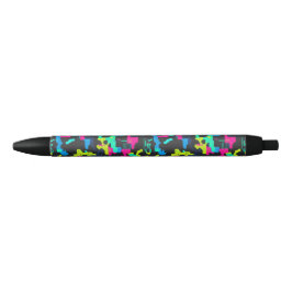 Caneta Preta Padrão de Camuflagem Neon